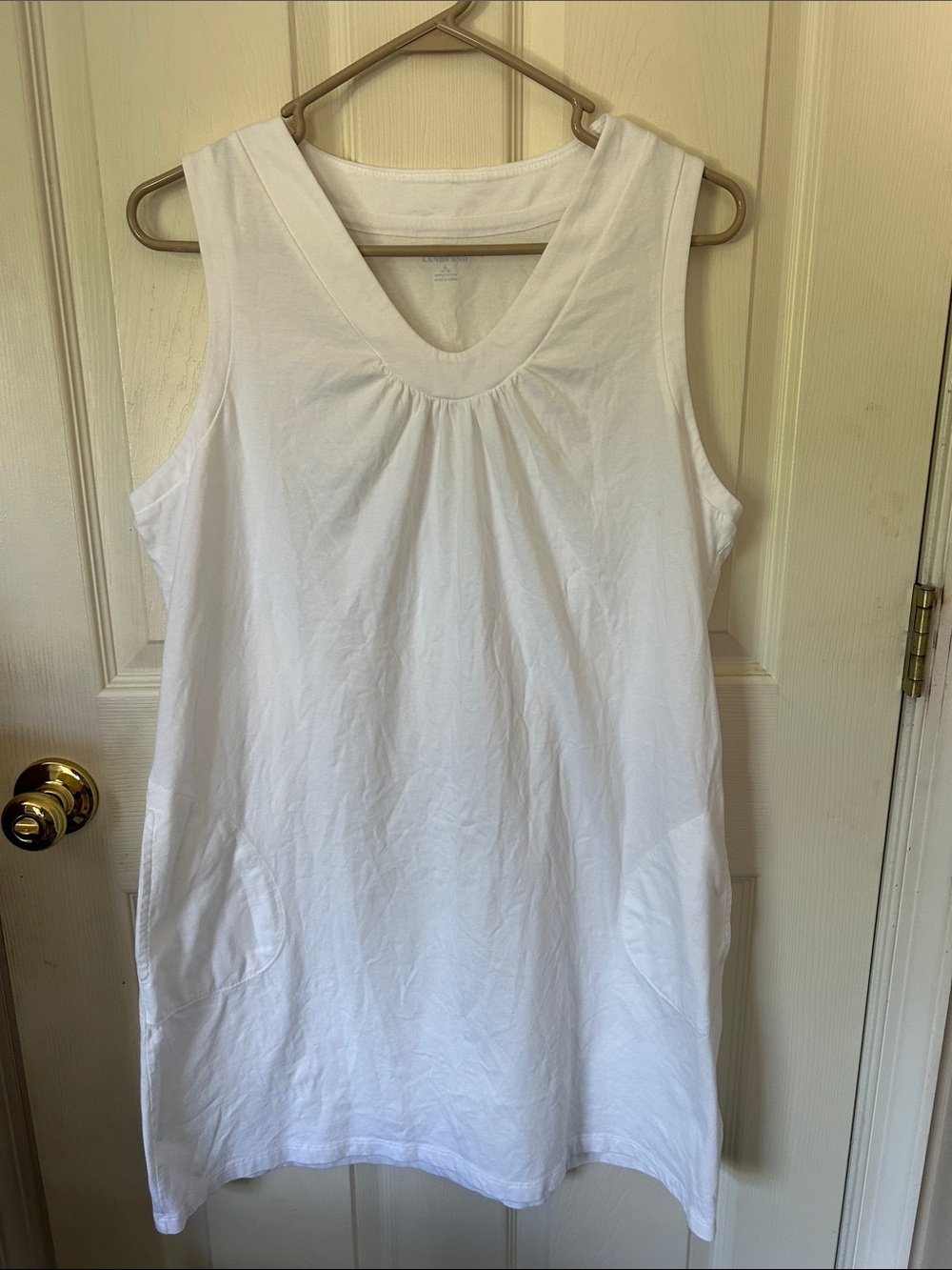 White V-Neck Dress